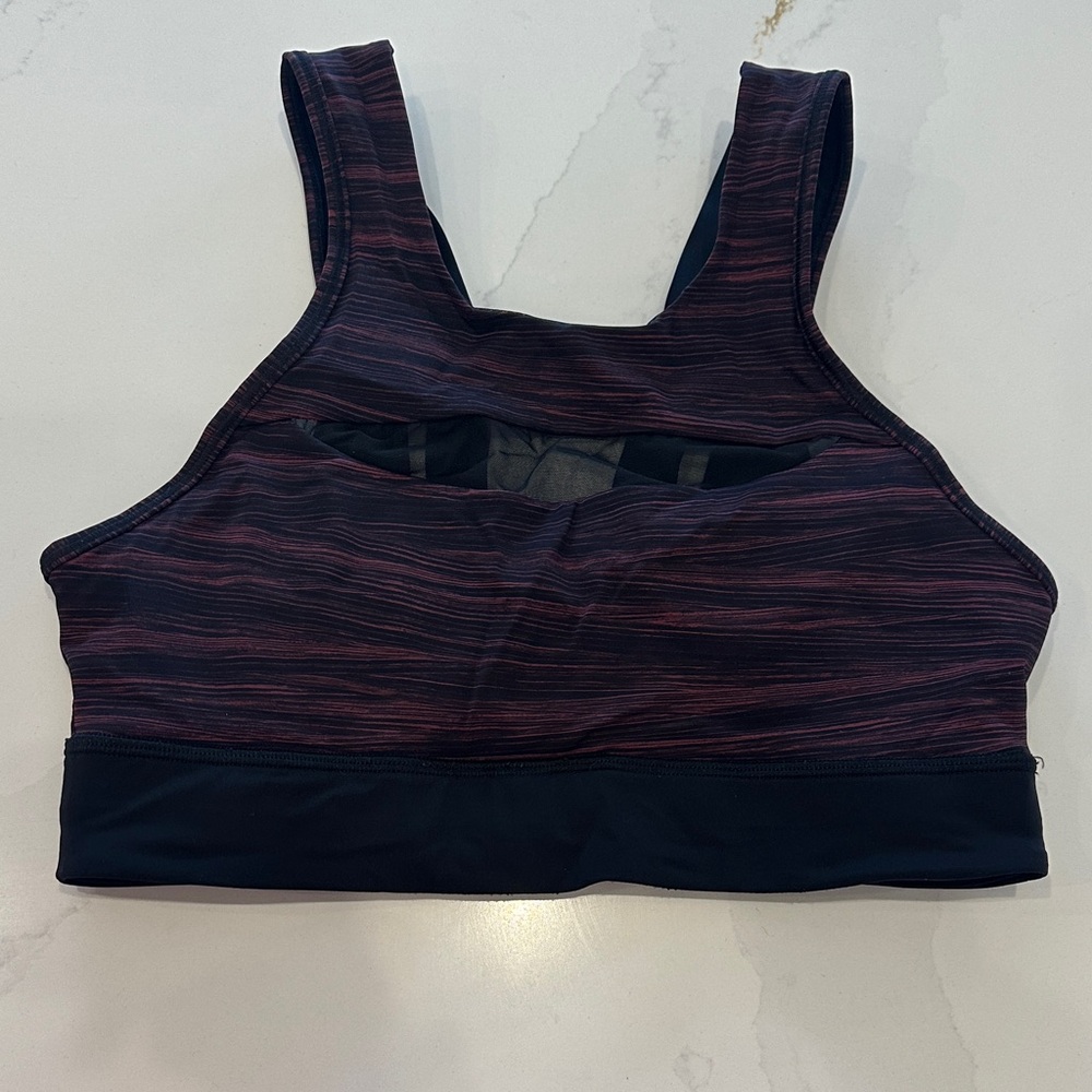 Stylish Black and Pink Sports Bra